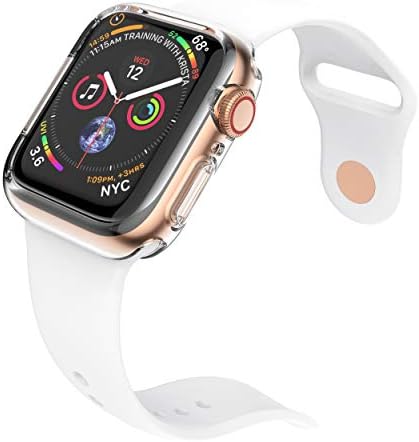 מארז ברור של Hankn תואם את Apple Watch Series 4 5 6 SE 40 ממ מארז, TPU רך iWatch Shell Gumper [ללא מגן מסך קדמי] - נקה